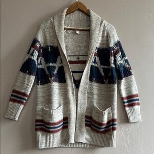 Y2K Cowgirl Aztec Ranch Cardigan Vintage Gold Label Forever 21 Los Angeles CA.